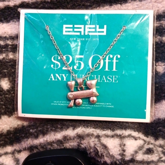 EFFY  necklace with fine chain train new very beautiful silver